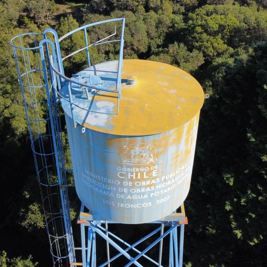 foto aérea terreno chile